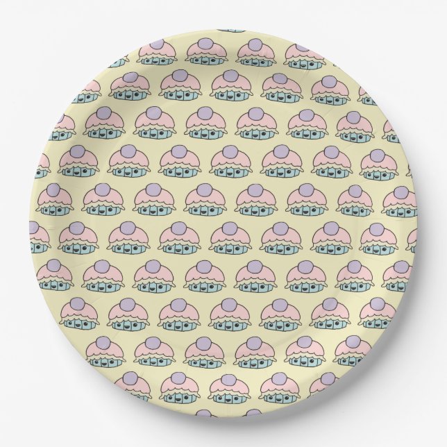 Cute Cupcake Paper Plates (Front)