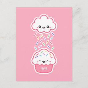 Cute Cupcake with Sprinkles Postcard