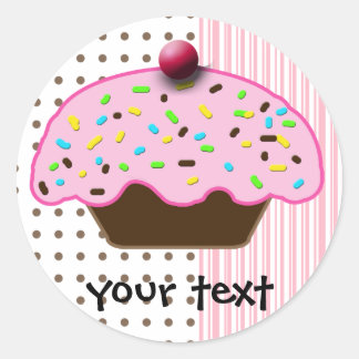 Cute Cupcakes Classic Round Sticker