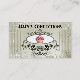 Cute Cupcakes: Confections Fancy Desserts Pastries Business Card