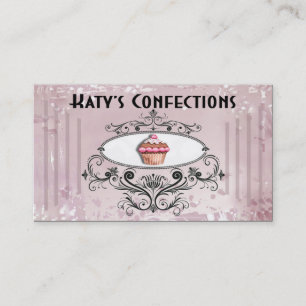 Cute Cupcakes: Confections Fancy Desserts Pastries Business Card