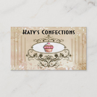 Cute Cupcakes: Confections Fancy Desserts Pastries Business Card