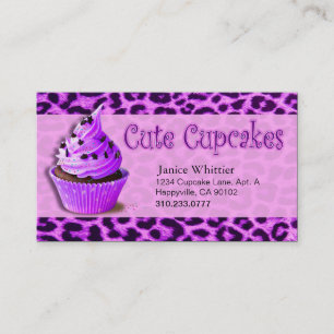 Cute Cupcakes: Confections Fancy Desserts Pastries Business Card