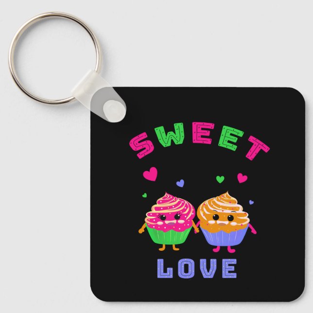 Cute cupcakes key ring (Front)