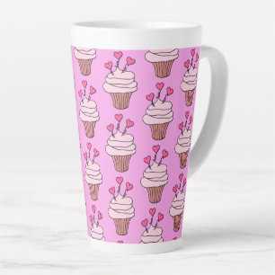 Cute Cupcakes Pink Latte Mug