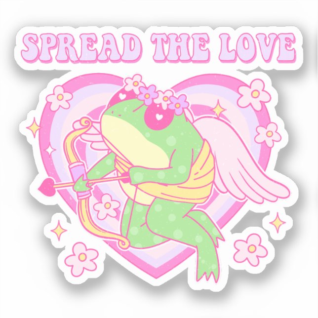 Cute Cupid Frog - Spread the Love (Front)