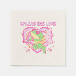 Cute Cupid Frog - Spread the Love Napkin
