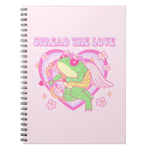 Cute Cupid Frog - Spread the Love Notebook