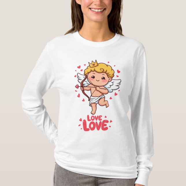 Cute Cupid Love T-Shirt (Front)
