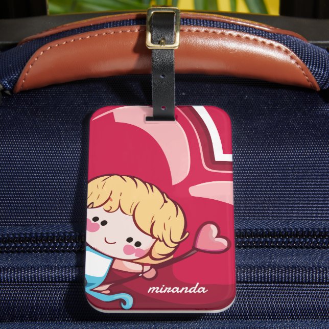 Cute Cupid Luggage Tag (Front Insitu 2)