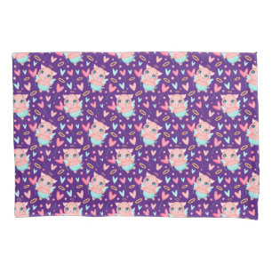 Cute Cupid Pig Whit Hearts Pattern Pillowcase