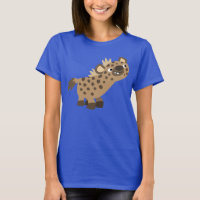 Cute Curious Cartoon Hyena Women T-Shirt