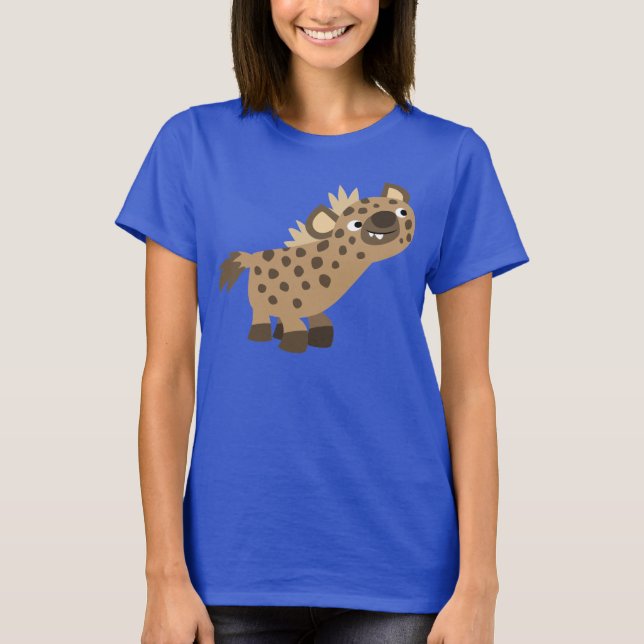 Cute Curious Cartoon Hyena Women T-Shirt (Front)