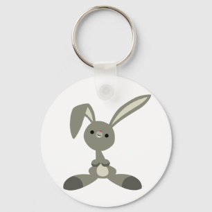Cute Curious Cartoon Rabbit Keychain