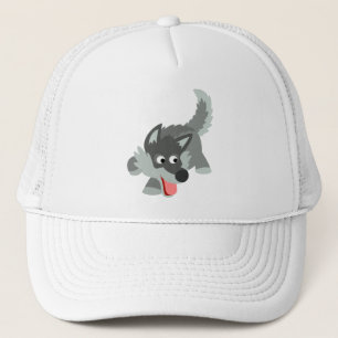 Cute Curious Cartoon Wolf Hat