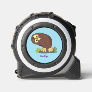 Cute curious funny brown owl cartoon illustration 1