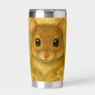 Cute curious little mouse insulated tumbler