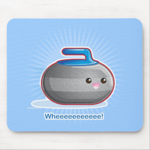 Cute Curling Stone Mouse Pad