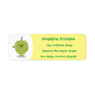Cute custard apple cherimoya cartoon