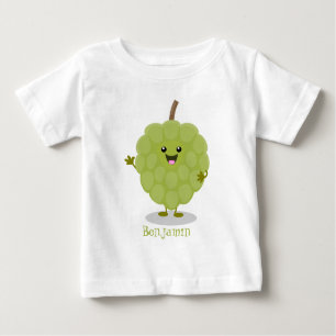 Cute custard apple cherimoya cartoon baby T-Shirt