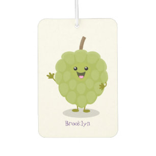 Cute custard apple cherimoya cartoon car air freshener