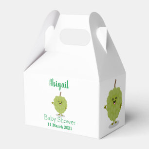 Cute custard apple cherimoya cartoon favour box