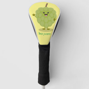 Cute custard apple cherimoya cartoon golf head cover