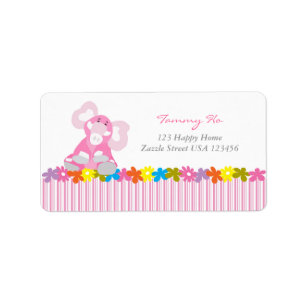 Cute Custom Address Label - Elephant
