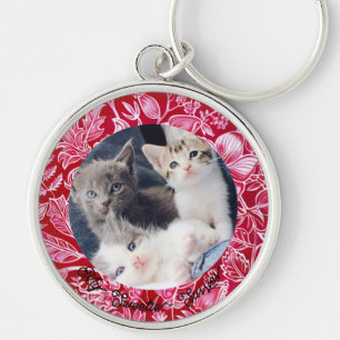 Cute Custom Animal Photo Keepsake Keychain