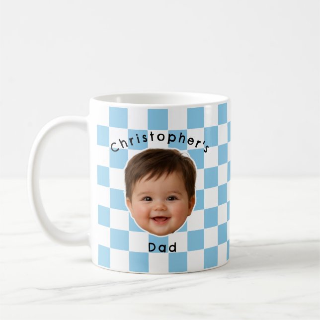 Cute Custom Baby Photo Mug For Dad (Left)