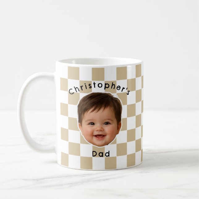 Cute Custom Baby Photo Mug For Dad (Left)