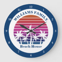 Cute Custom Beach House Palm Tree Tropical Sunset