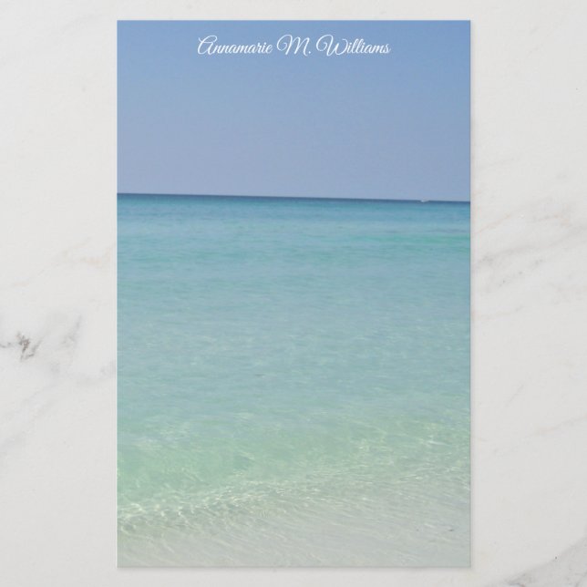 Cute Custom Beach Stationery (Front)