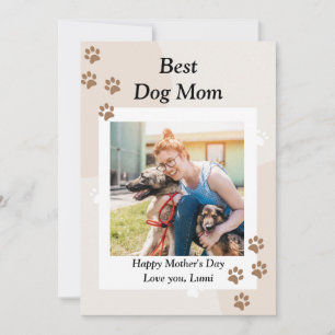 Cute Custom best dog mum card