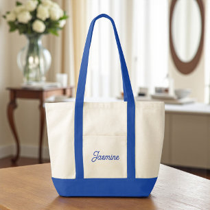 Cute Custom Bridesmaid Gift Blue  Tote Bag