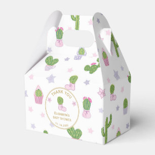 Cute Custom Cactus Baby Shower Favour Box
