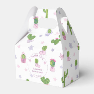 Cute Custom Cactus Baby Shower Favour Box