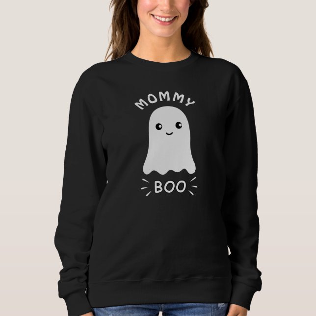 Cute Custom Cartoon "BOO" Ghost Sweatshirt (Front)