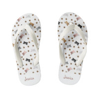 Cute Custom Cat Flip Flops for Kids