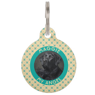 Cute Custom Cat Owner Gift Square Print Pet Tag