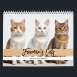 Cute Custom Cat Photo Family Calendar<br><div class="desc">A charming calendar featuring customisable photos of cats,  allowing you to showcase your favourite feline friends each month. Perfect for cat lovers who want a personalised touch to their year-round organisation.</div>