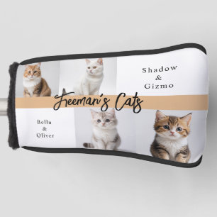 Cute Custom Cat Photo Family Golf Head Cover