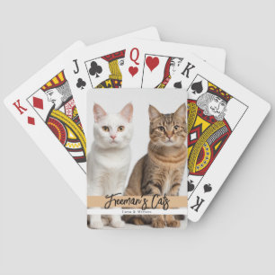 Cute Custom Cat Photo Family Playing Cards