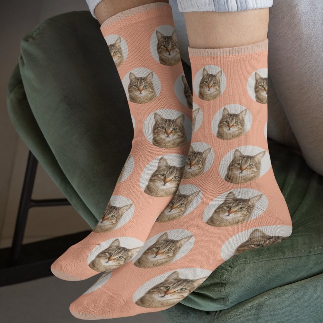 Cute Custom Cat Photo Socks (Creator Uploaded)