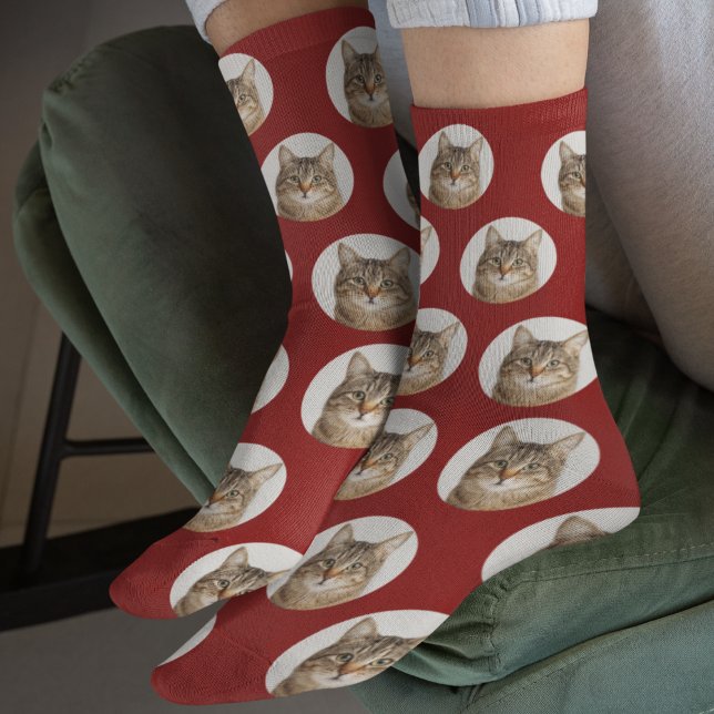 Cute Custom Cat Photo Socks (Creator Uploaded)