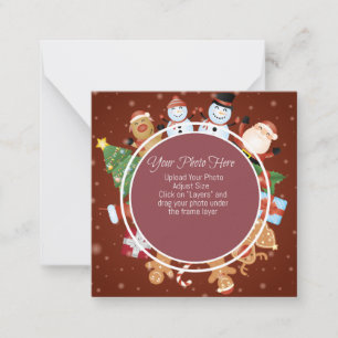 Cute Custom Christmas Note Card