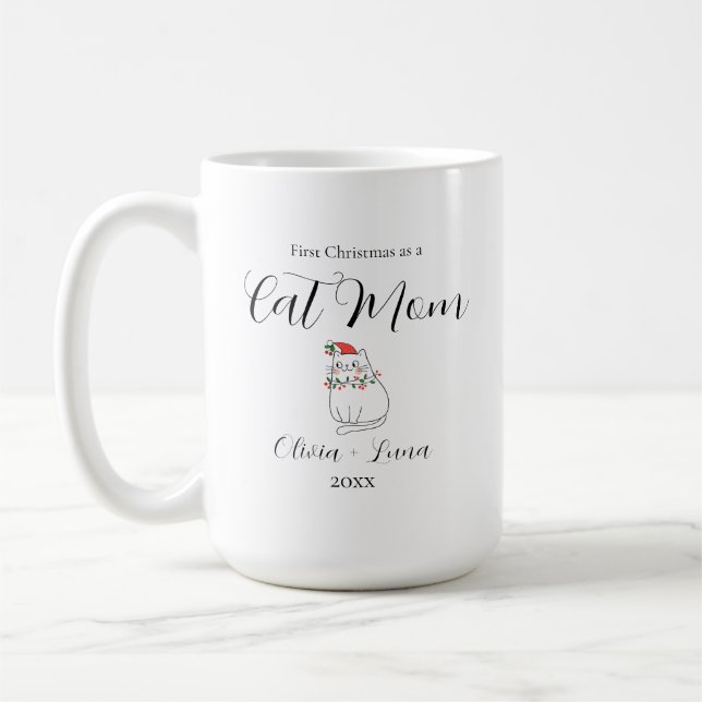 Cute Custom Coffee Cup for Kitten Lovers (Left)