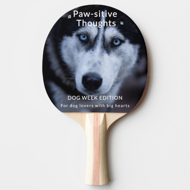 Cute Custom Dog Week Ping Pong Paddle (Front)