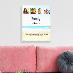 Cute Custom Family Photo Canvas Print