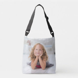 Cute Custom Family Photo Monogram Crossbody Bag